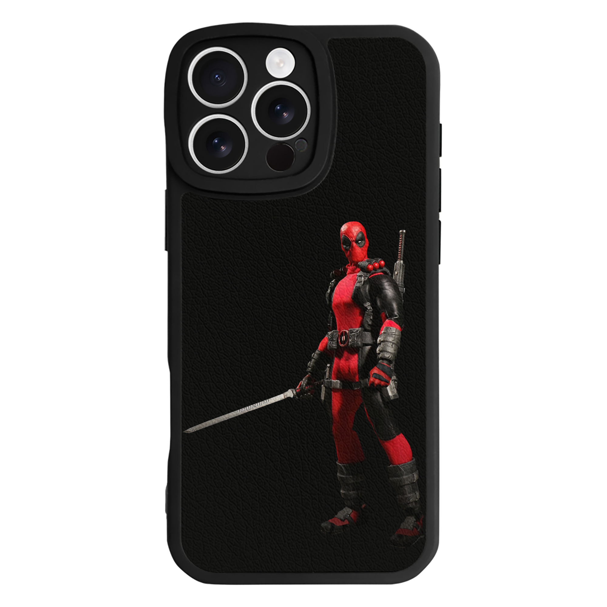 （画像用） Deadpool デッドプール 【iPhone 16シリーズ対応】シリコンスマホケース（レザー調） 材質：シリコン